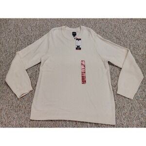 Gap Seed Stitch Sweater Mens XL Off White Casual Pullover Outdoors NWT‎